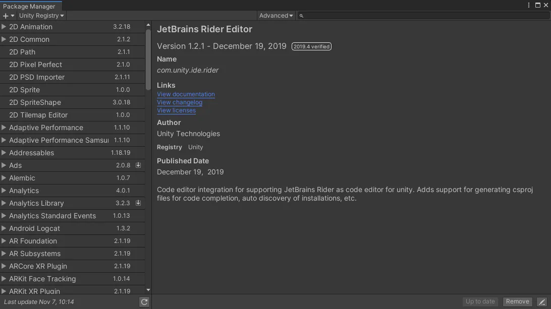 Unity Package Manager