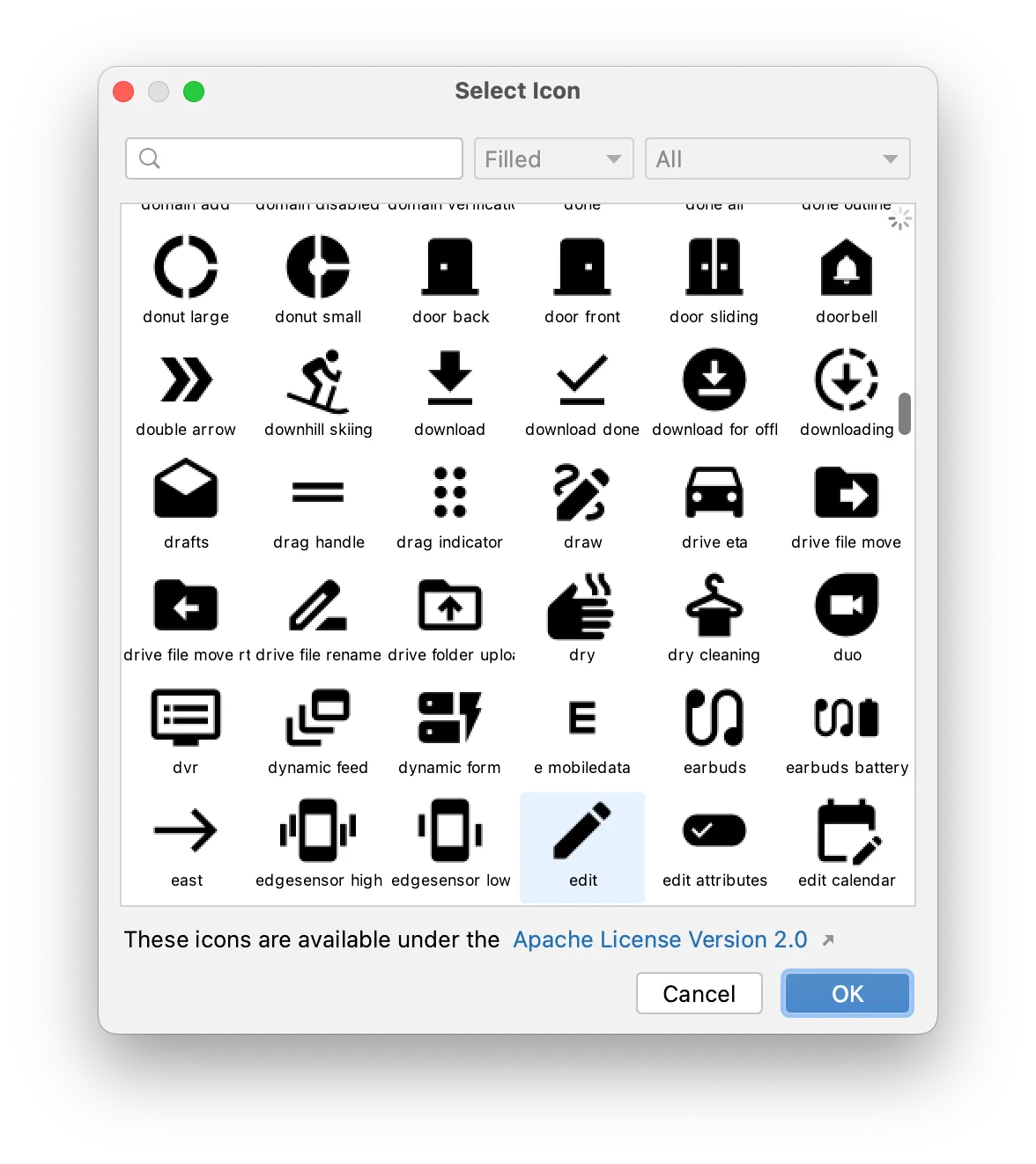 Select icon